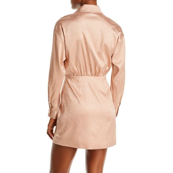 Aqua Womens Satin Animal Print Mini Dress