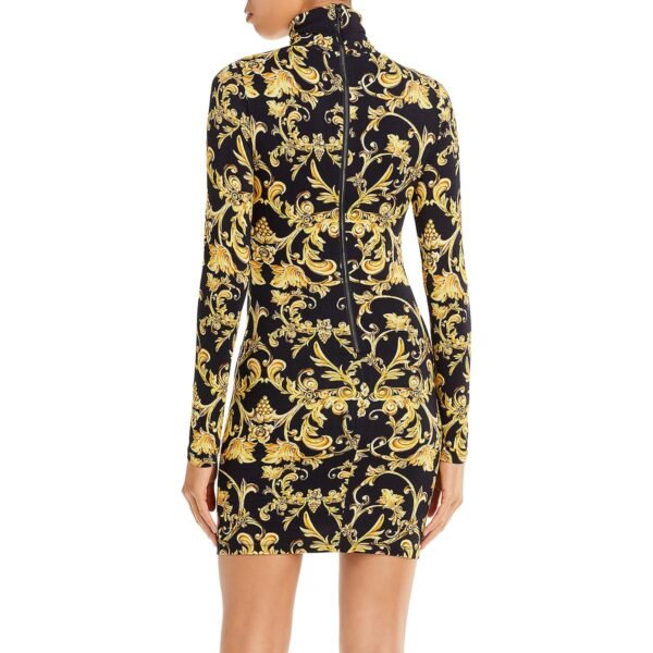 Alice and Olivia Womens Mock Neck Knee Length Midi Dress