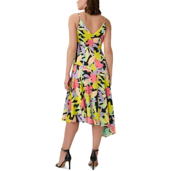 Aidan by Aidan Mattox Womens Asymmetric Long Midi Dress