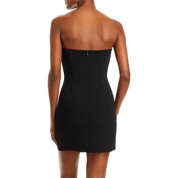 Aqua Womens Faux Wrap Boning Mini Dress